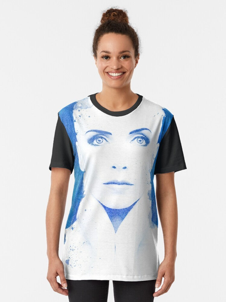 Annie Lennox watercolor graphic t-shirt - Women