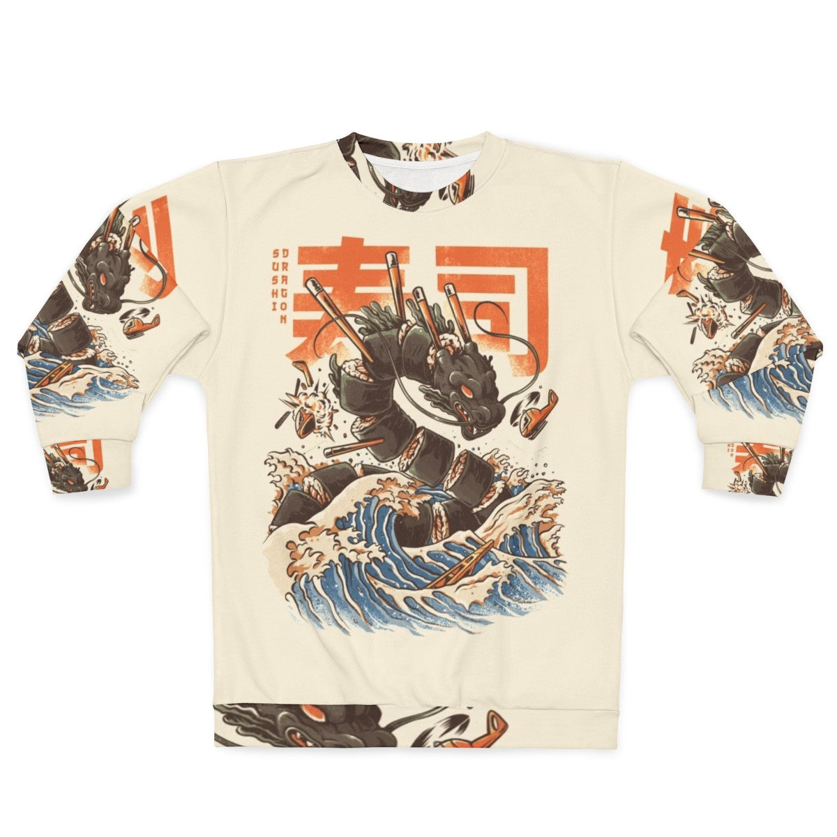 Japanese-Style Dragon Sushi Sweatshirt