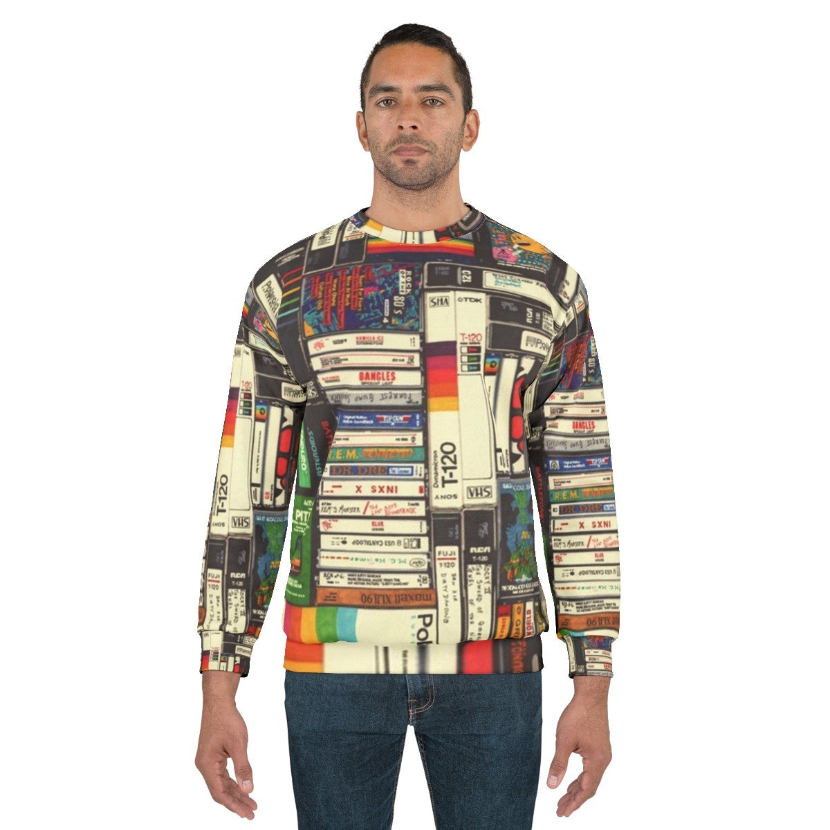 Retro cassette tape vaporwave sweatshirt - men