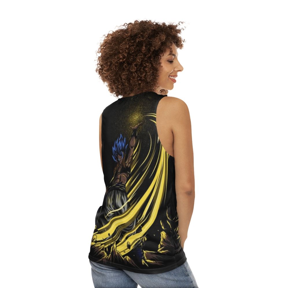 Dragonball Super Saiyan Blue Unisex Tank Top - women back