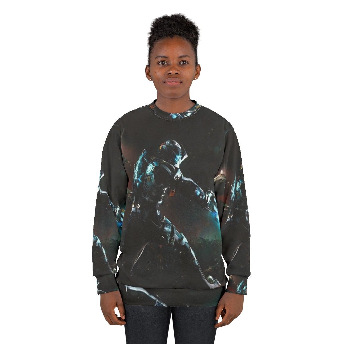 Dead Space Themed Sweatshirt with Iconic Video Game Imagery - women