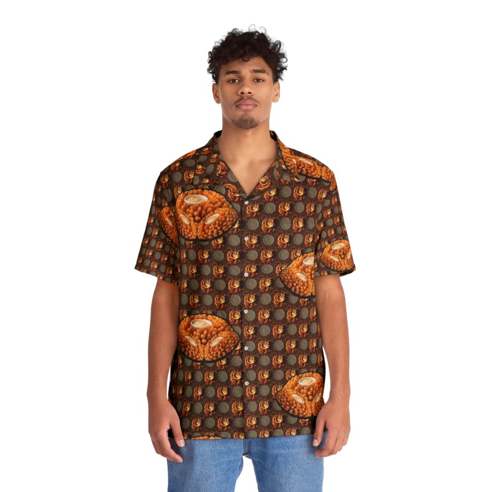 Bloomin Onion Hawaiian Shirt with Tropical Floral Print - People Front