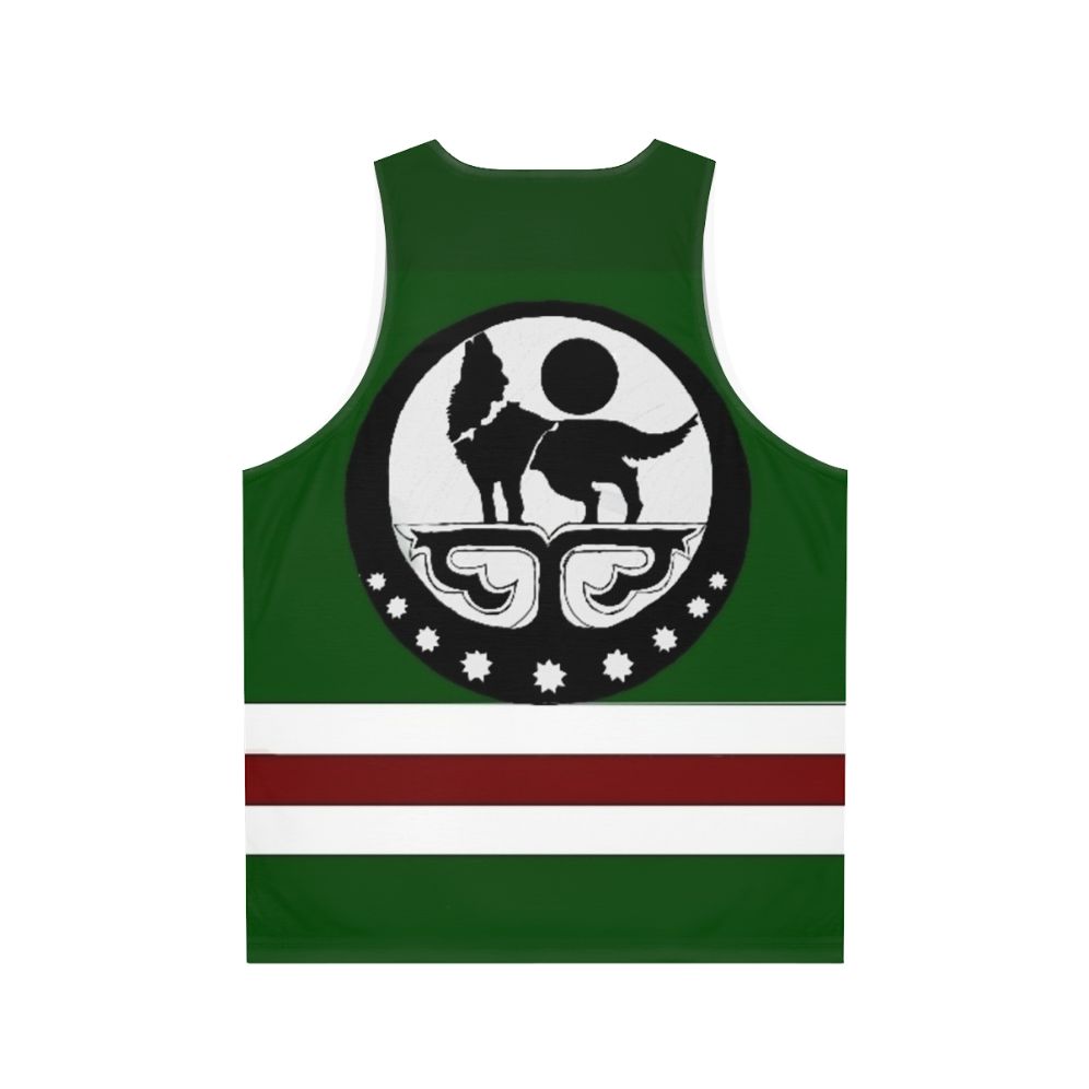 Chechen Flag Unisex Tank Top - Back