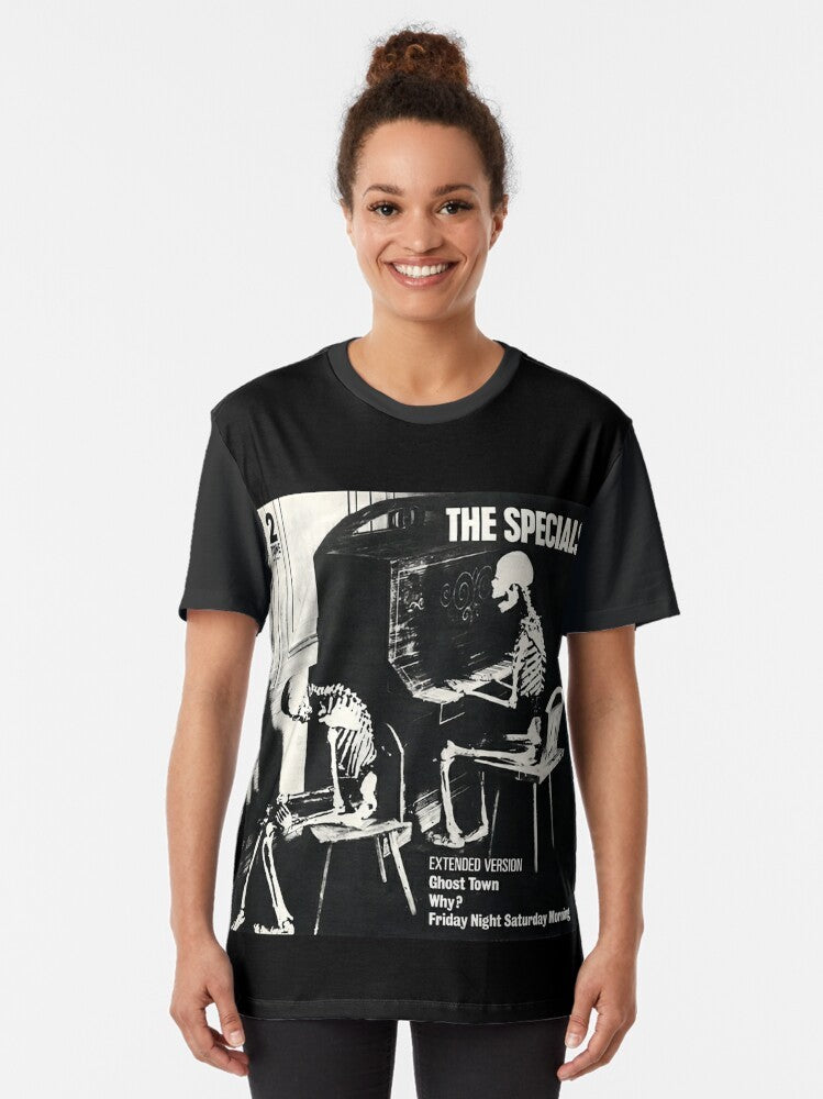 The Specials (Ghost Town) Graphic T-Shirt featuring the iconic ska and reggae band logo - Women