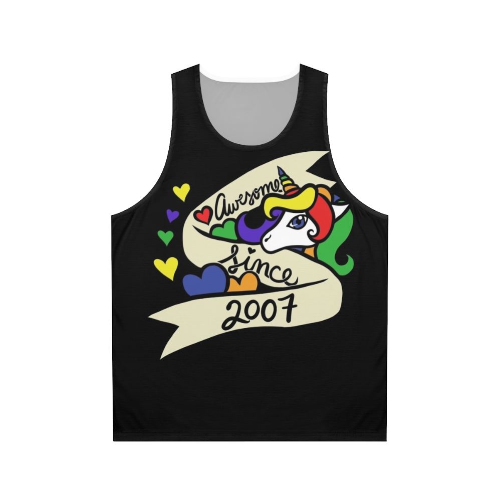 Awesome Since 2007 Unisex Unicorn Tank Top