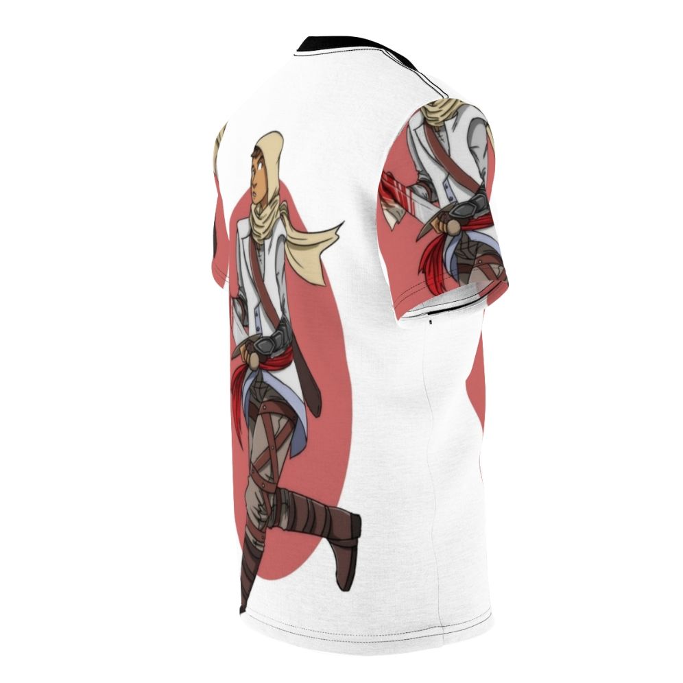 Custom Assassin's Creed Altair T-Shirt featuring a unique fan art design inspired by the popular video game franchise. - men right