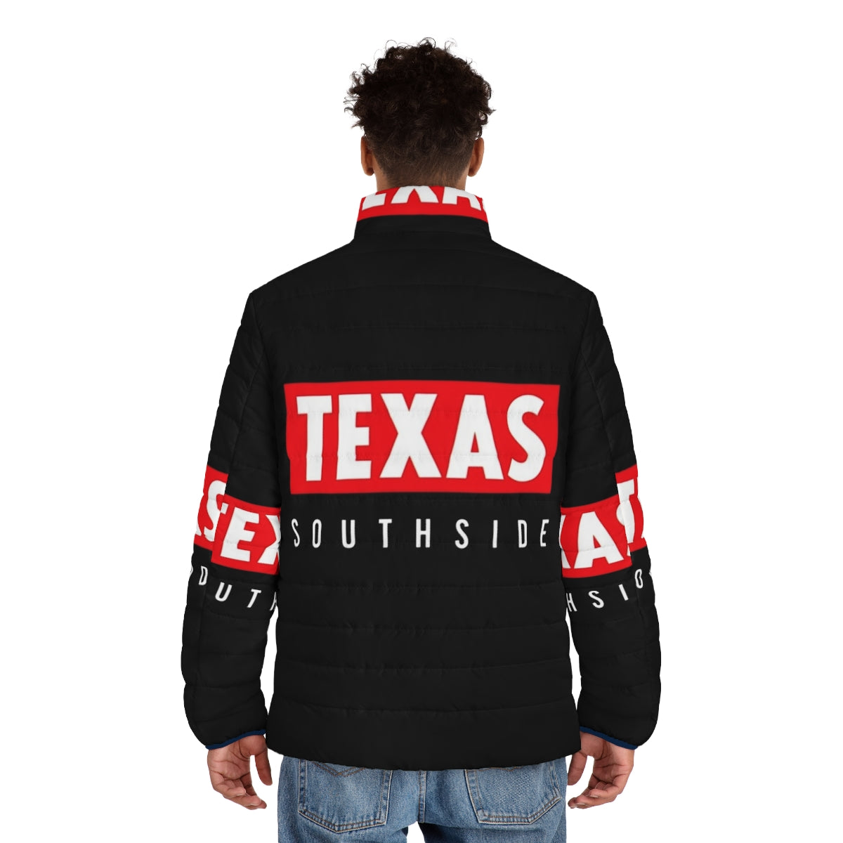 Southside Puffer Jacket featuring Texas music and band inspired design - men back