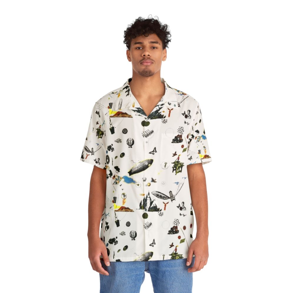 Retro Hawaiian Shirt with Classic Rock Band Inspired Design - People Front