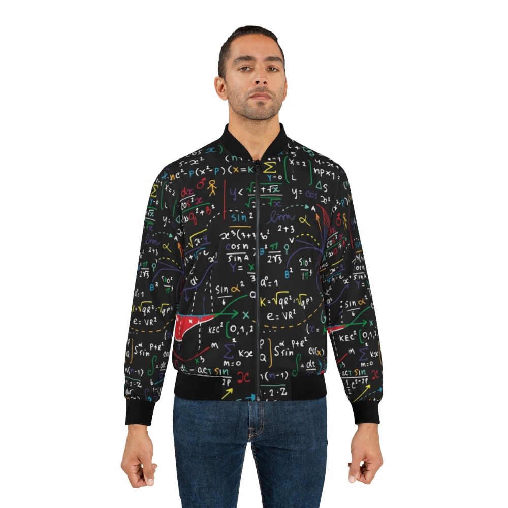 Geometry bomber jacket with shapes, formulas, and mathematical symbols - Lifestyle