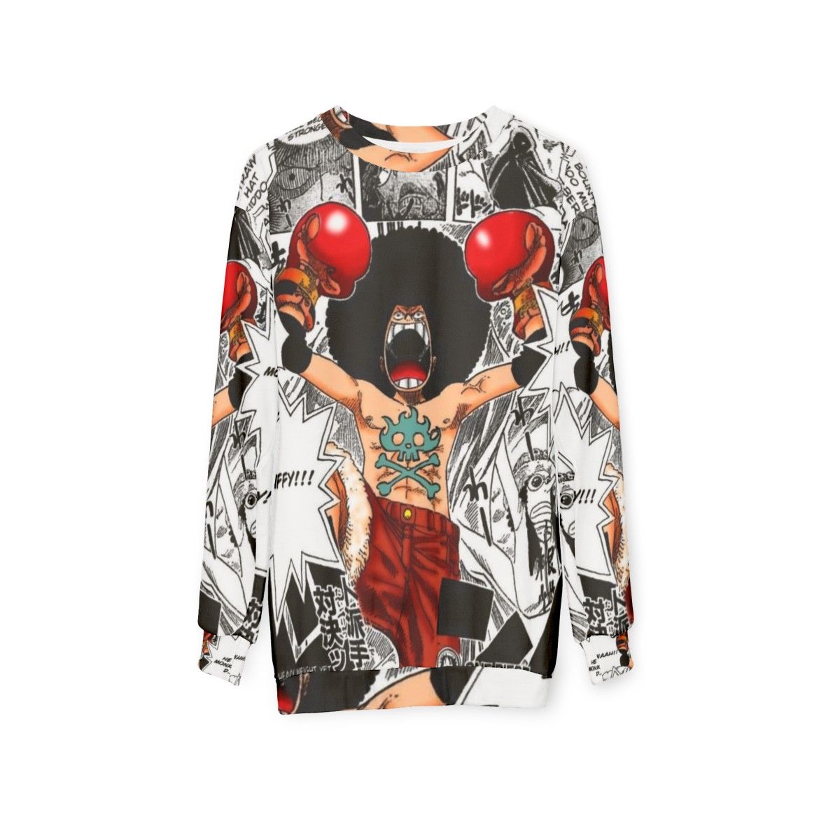 Afro Luffy One Piece Sweatshirt - hanging