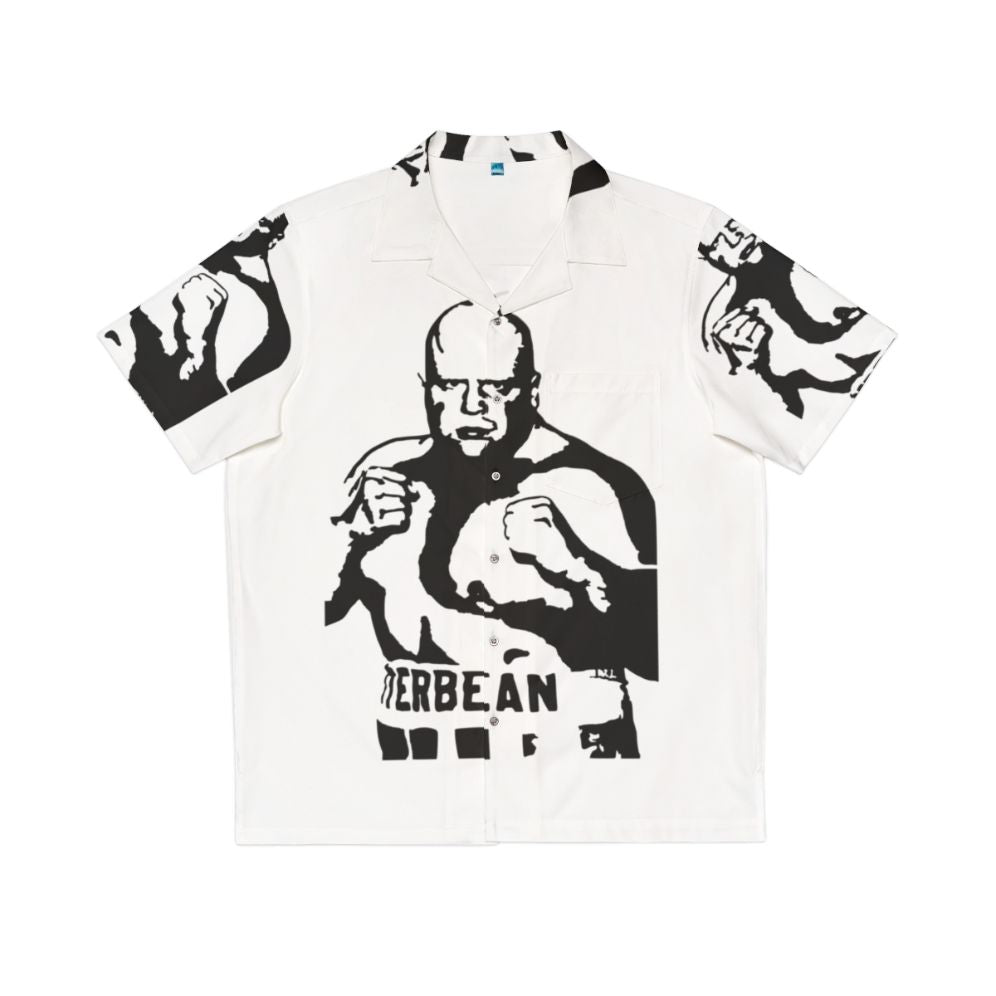 Butterbean Hawaiian Shirt with boxing champion silhouette design