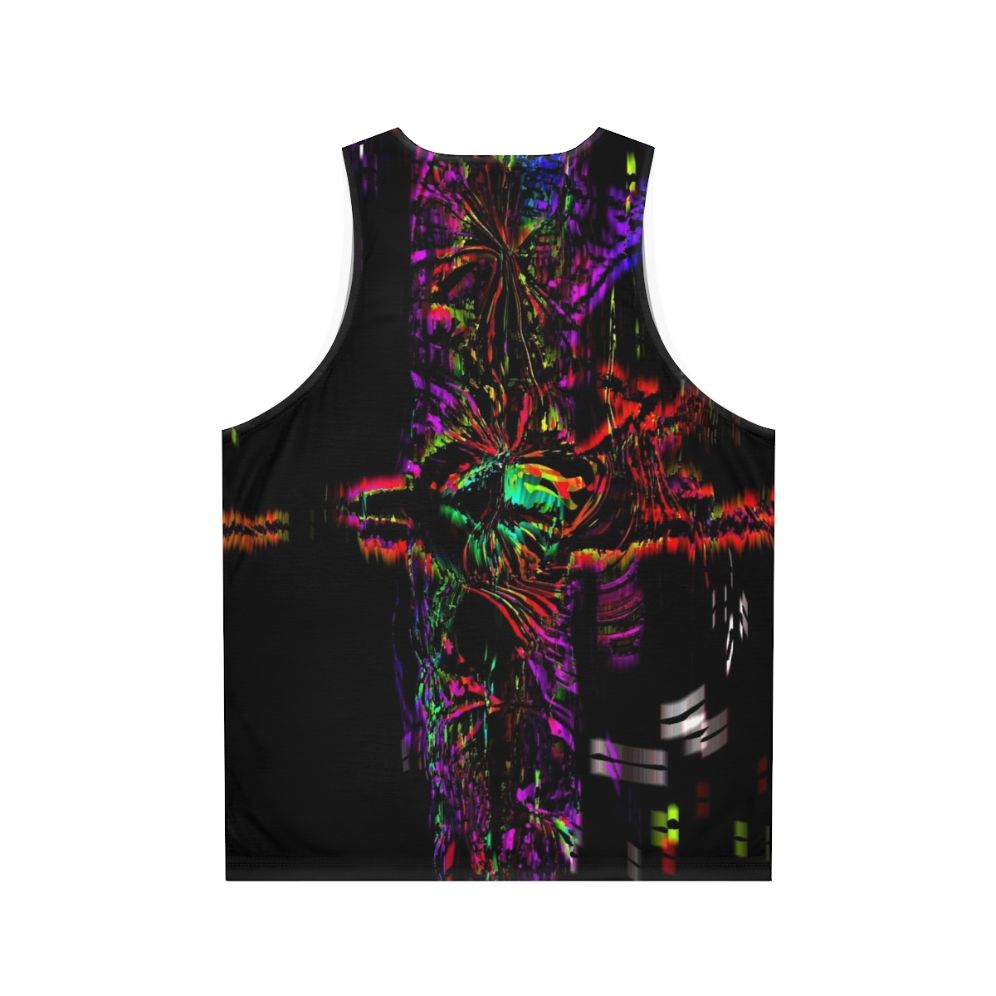 Colorful soundwave unisex tank top - Back