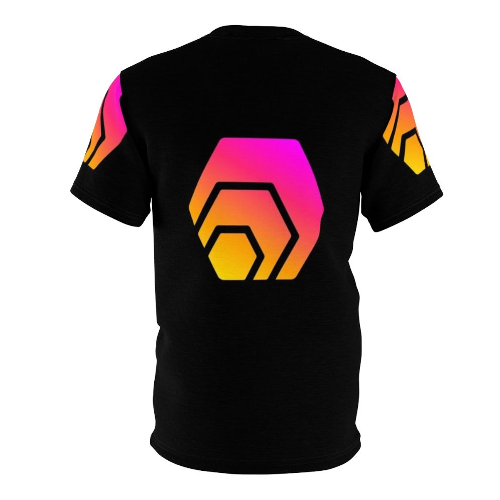 Hexagon Crypto Logo T-Shirt featuring a design inspired by the Hex cryptocurrency and blockchain - Back