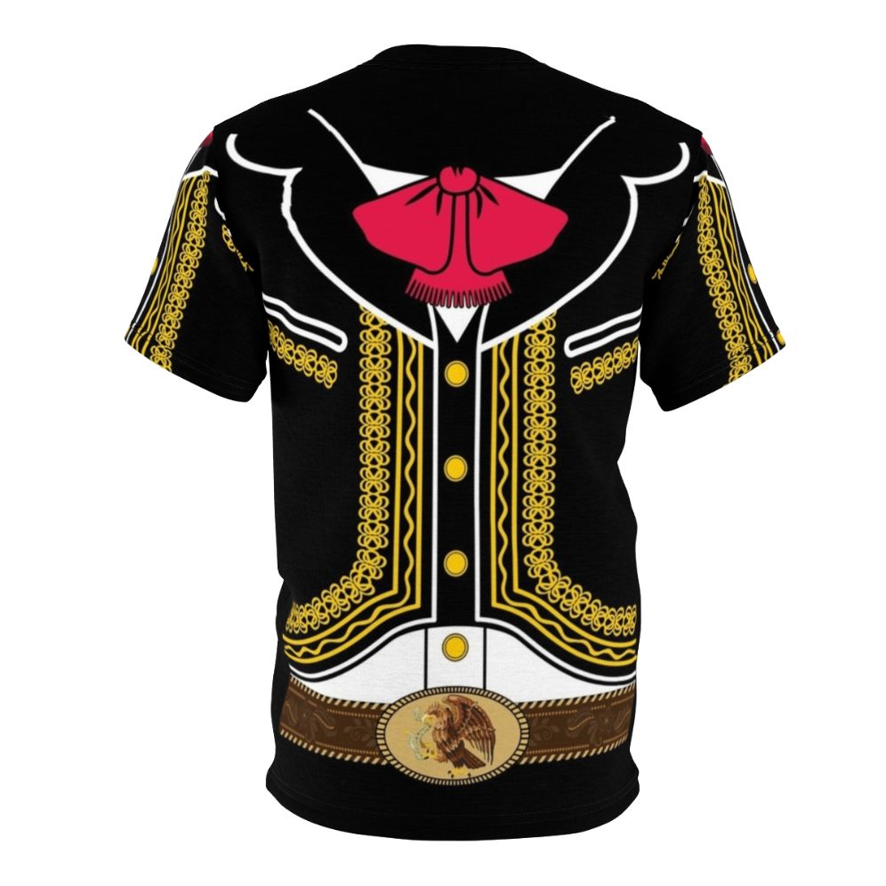 Mariachi-inspired costume t-shirt with vibrant colors and Mexican-themed graphics - Back