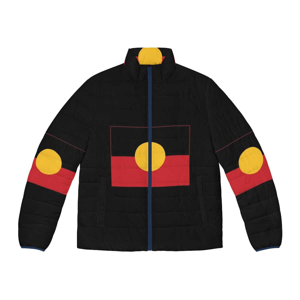 Aboriginal Flag 6 Puffer Jacket - Celebrate the Australian Aboriginal Flag and Indigenous Culture