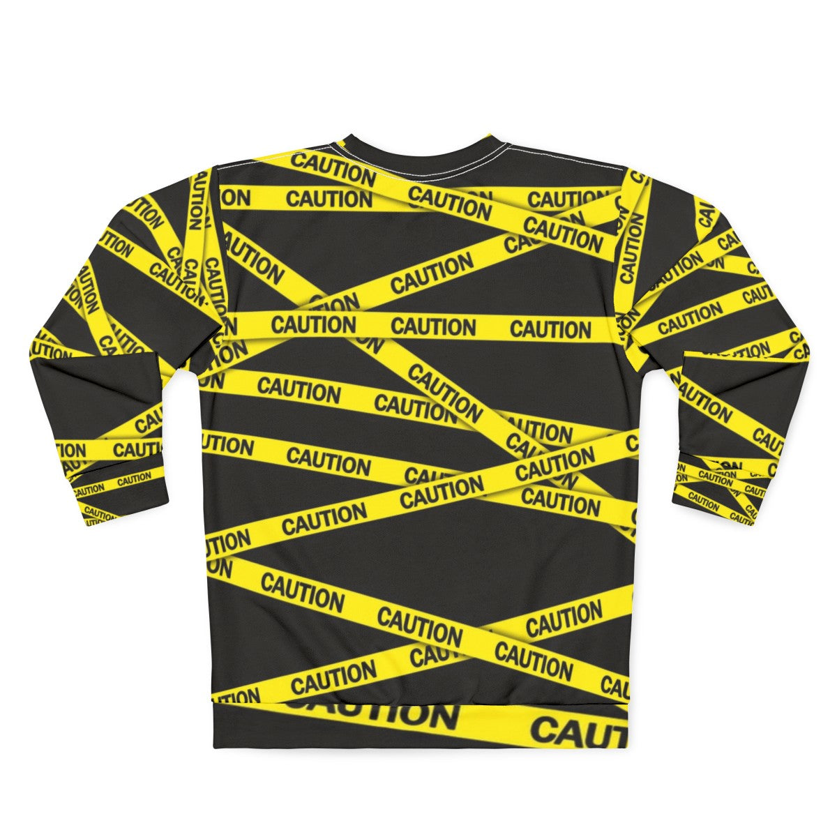 Caution tape sweatshirt for street fashion - Back