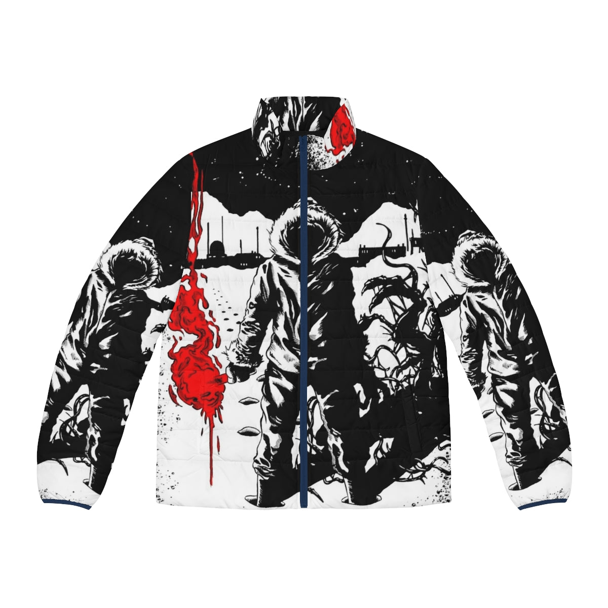 The Thing Flare Puffer Jacket - 80s horror cult classic inspired outerwear