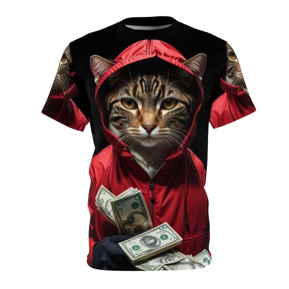 Fans of Money Heist and Cats Will Love This Unique T-Shirt