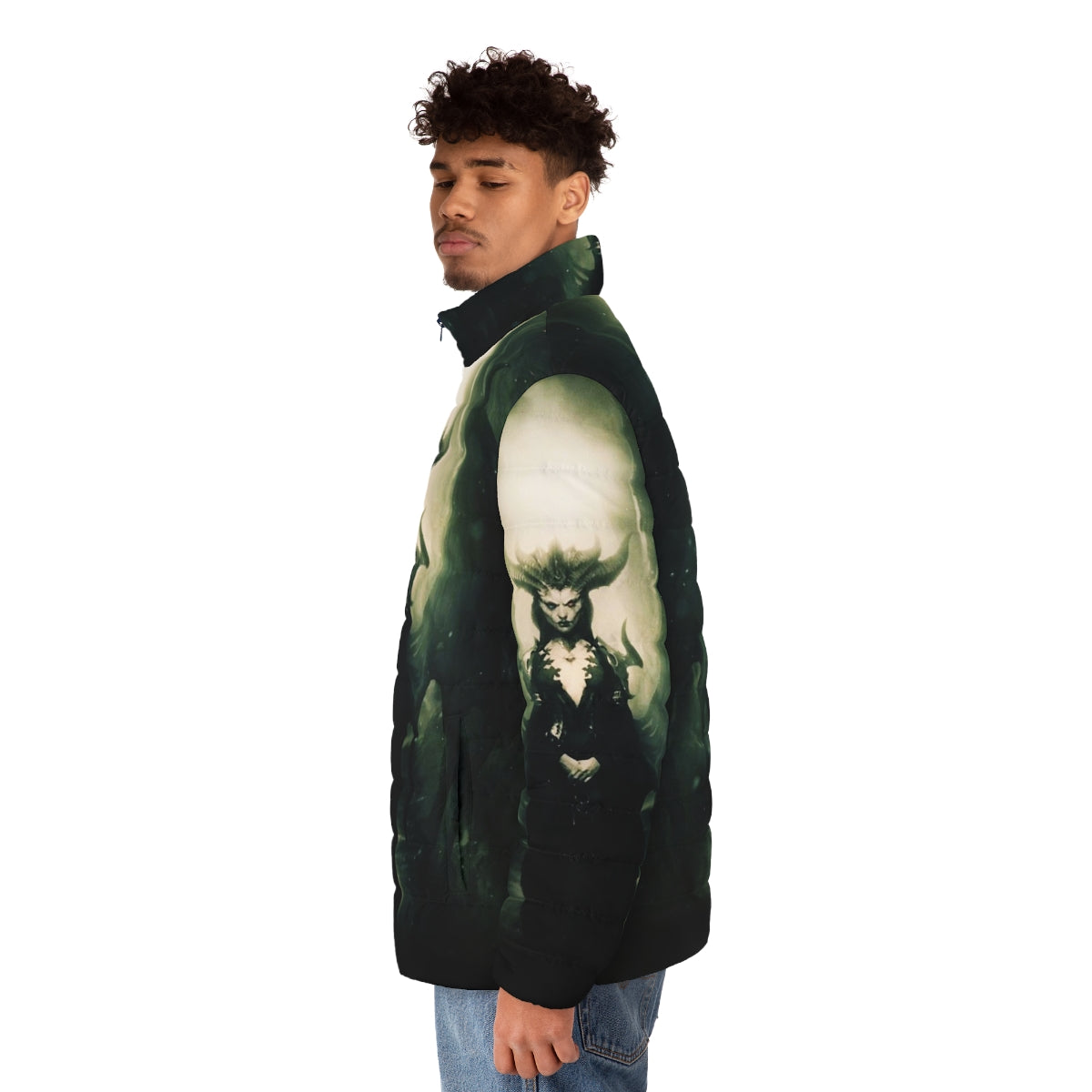 Diablo 4 Booooom Puffer Jacket featuring Lilith - men side left