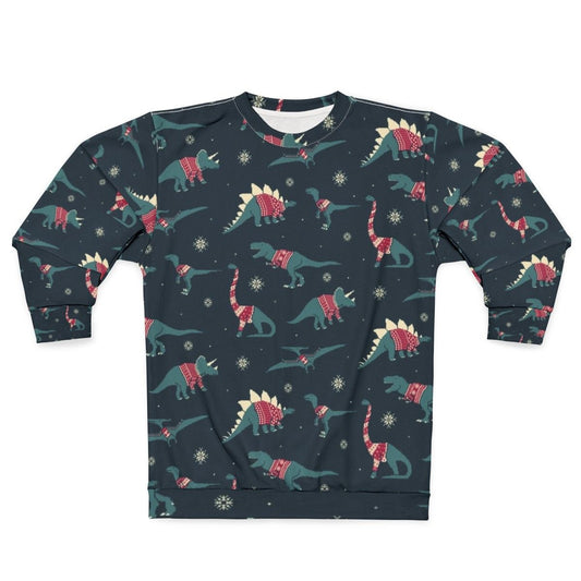 Dinos in Sweaters Festive Dinosaur Sweatshirt