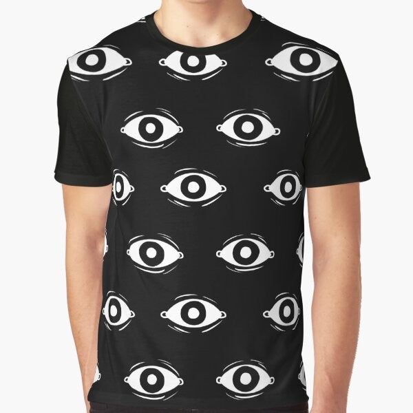 Eye pattern graphic design on a t-shirt