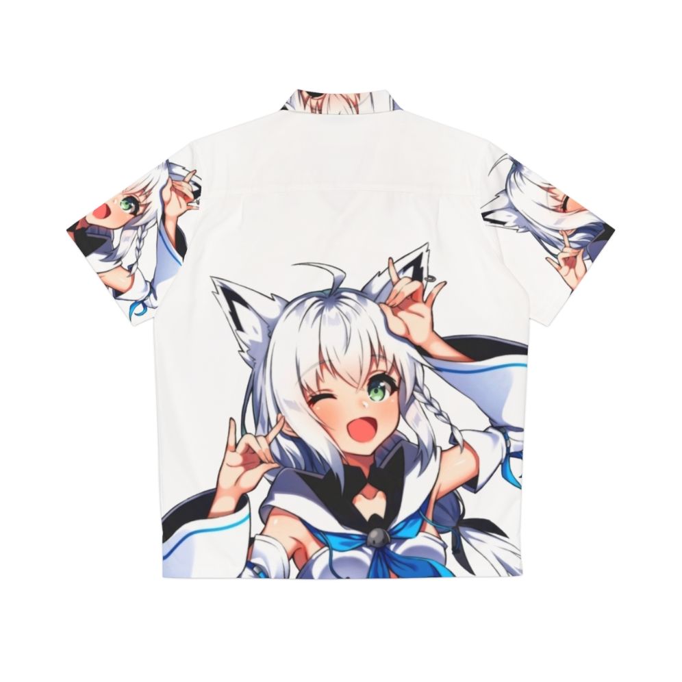 Shirakami Fubuki Hololive VTuber Hawaiian Shirt - Back