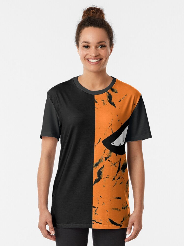 Deathstroke DC Comics Superhero Graphic T-Shirt with Faded Design - Women