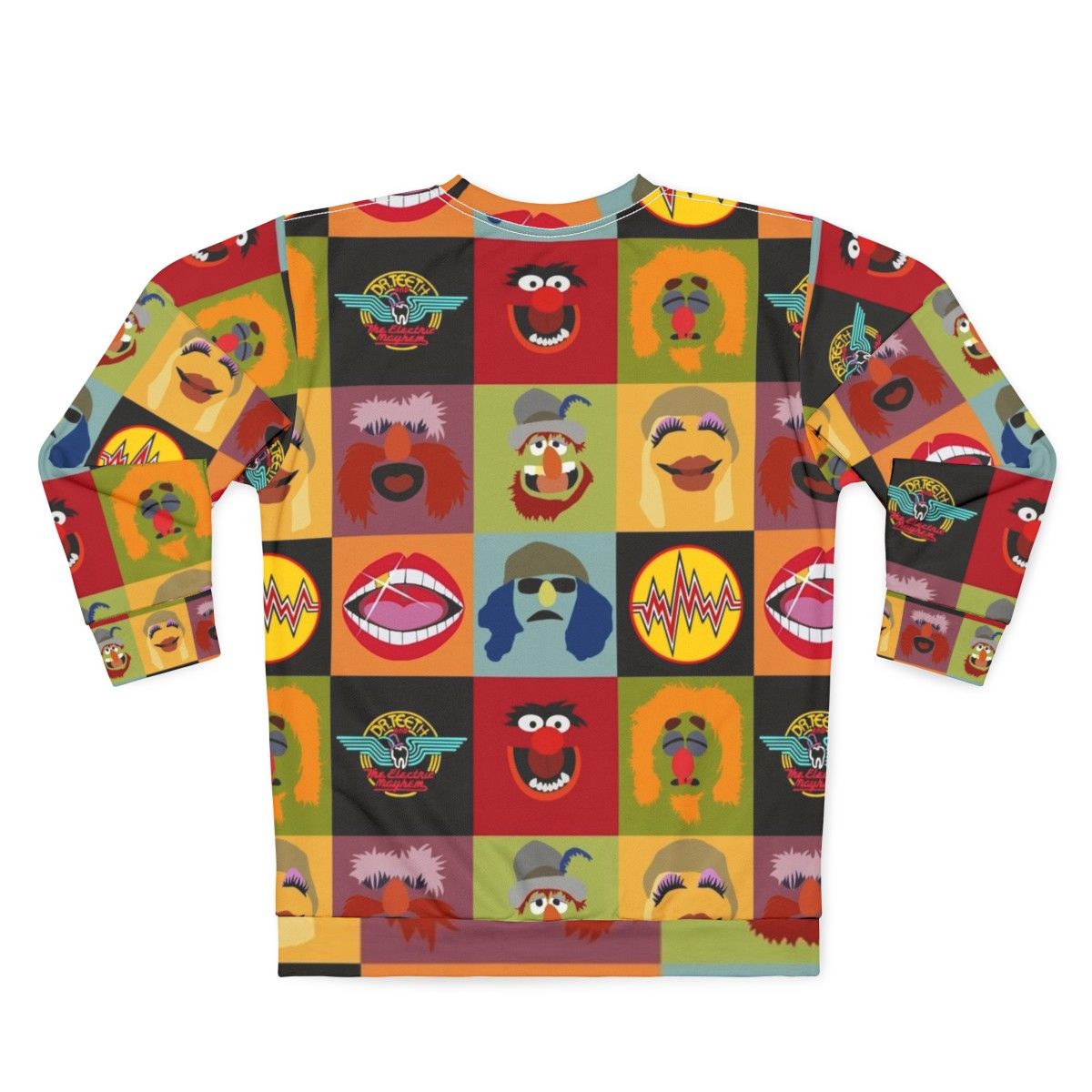 Muppets Electric Mayhem Ft Lips Cartoon Sweatshirt - Back