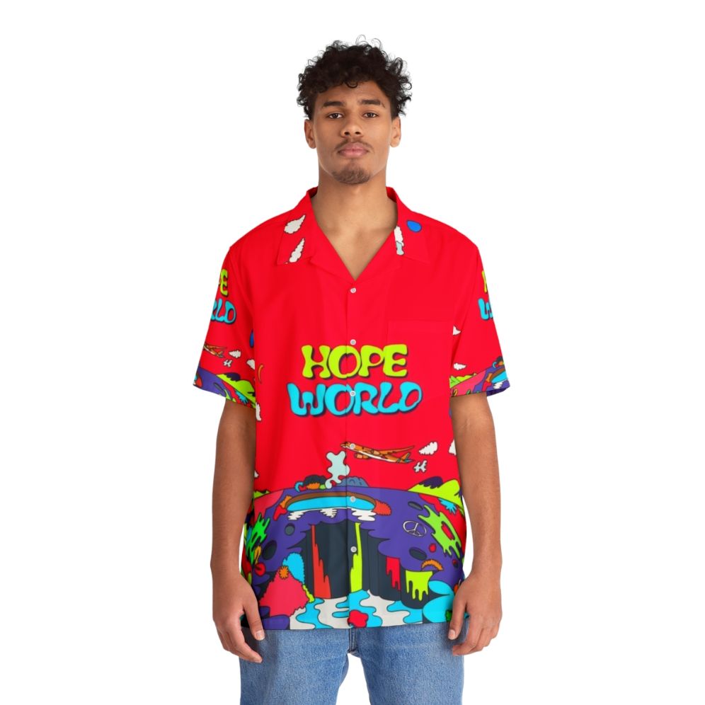 BTS J-Hope Hawaiian Shirt featuring Hope World design - People Front