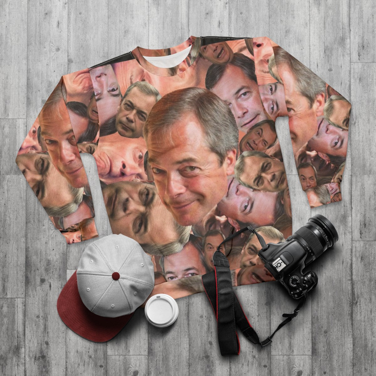 "Can't Barrage the Farage" Nigel Farage political protest sweatshirt - flat lay