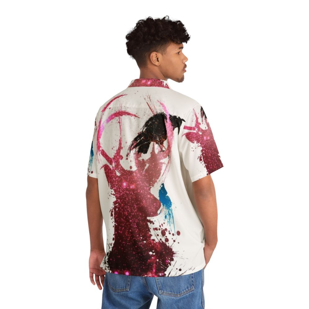 Spirit Animal Hawaiian Shirt with tropical print and gaming references - People Back