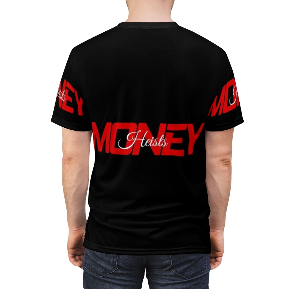 Money Heist Inspired T-shirt with Stylized Typography - men back