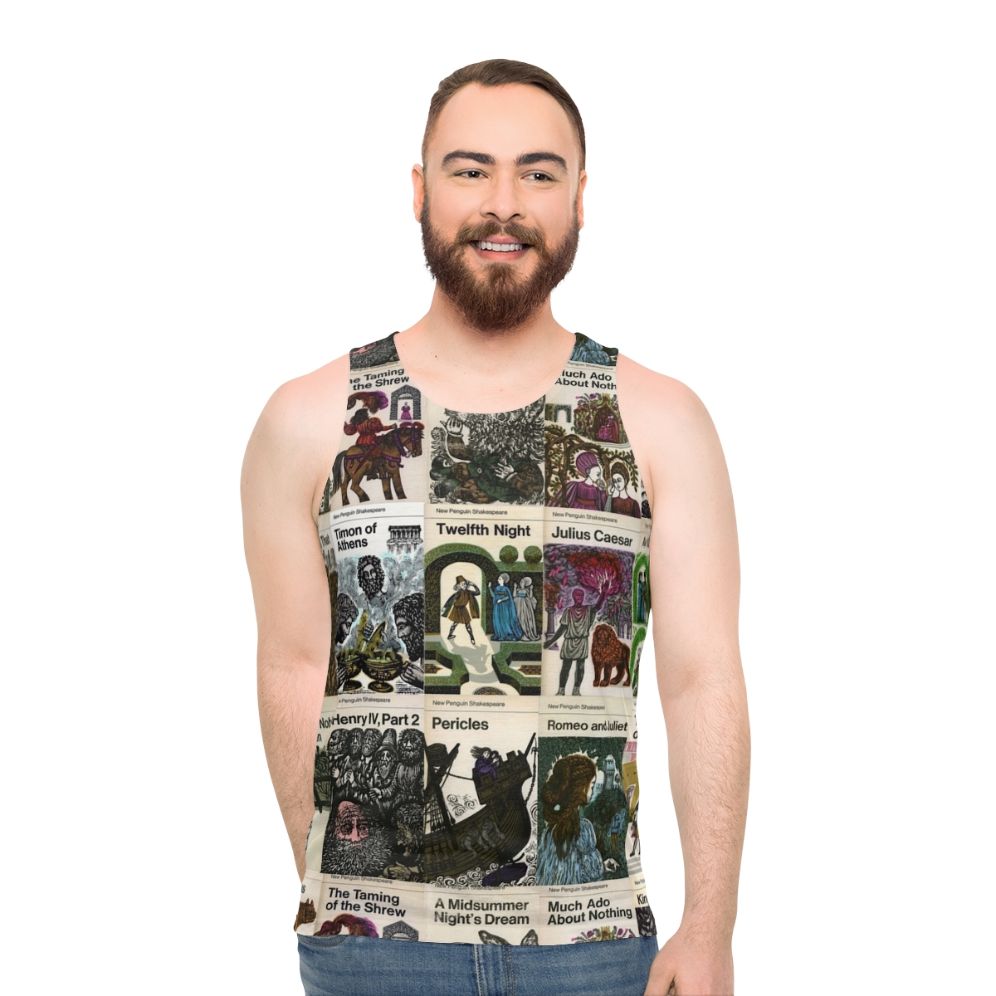 Vintage-inspired Shakespeare unisex tank top - men