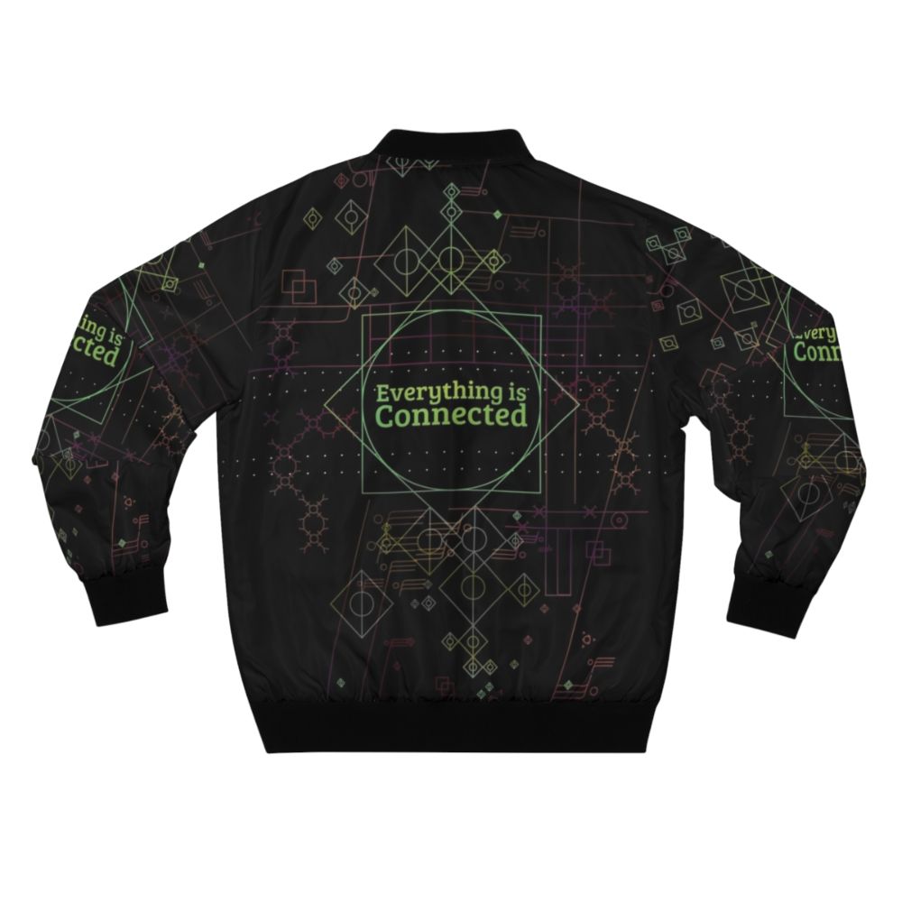 Everything Is Connected Bomber Jacket featuring Dirk Gently's Holistic Detective Agency design - Back