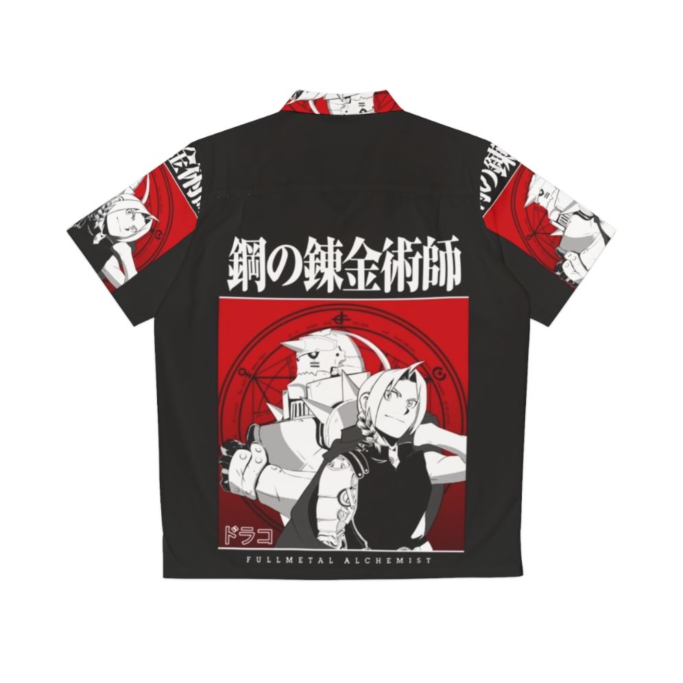 fullmetal alchemist hawaiian shirt anime manga fma fashion - Back