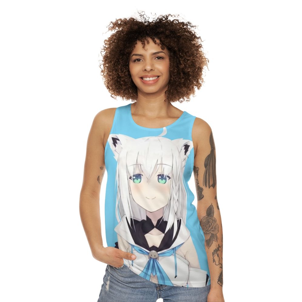 Shirakami Fubuki Hololive Virtual Youtuber Unisex Tank Top - women