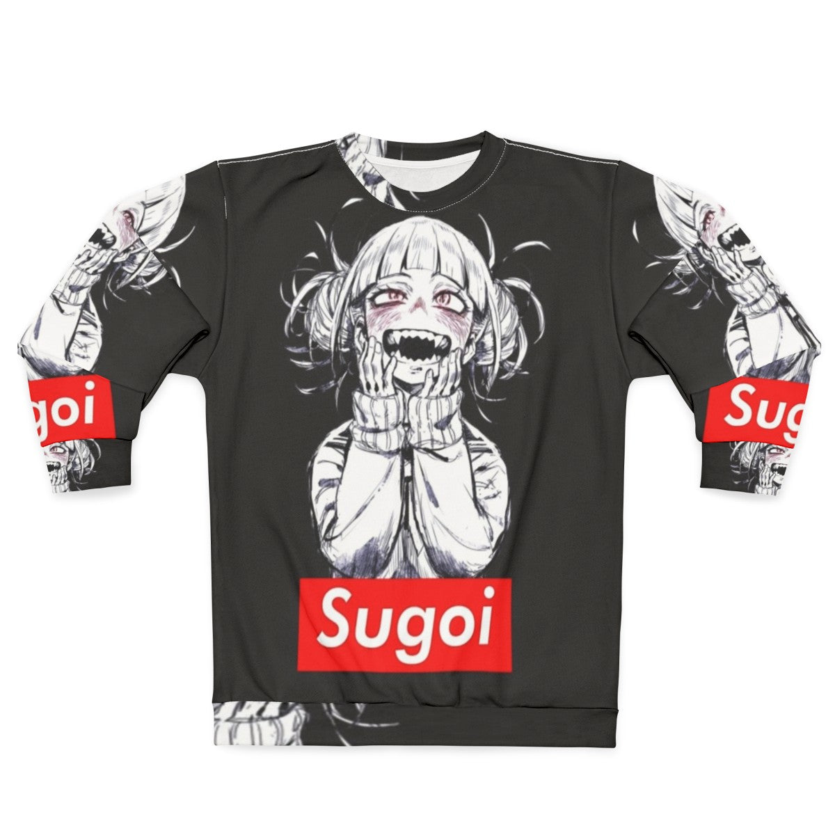 Anime Sugoi Sweatshirt with Hentai Meme Graphic