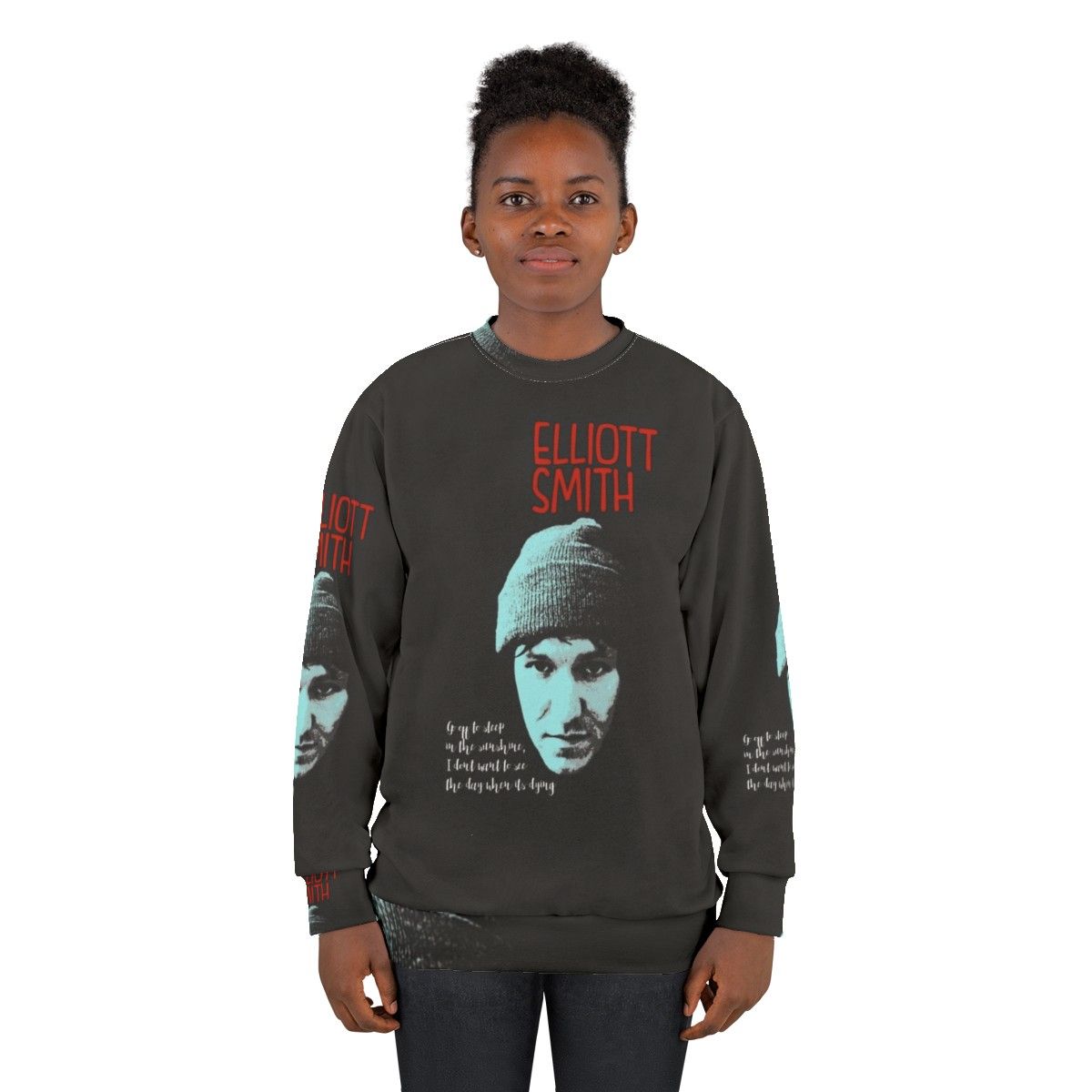 Elliott Smith Art Graphic Sweatshirt - women