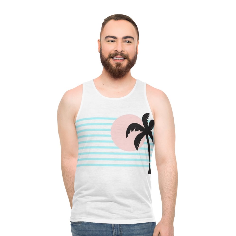 Retro unisex tank top for summer beach parties - men