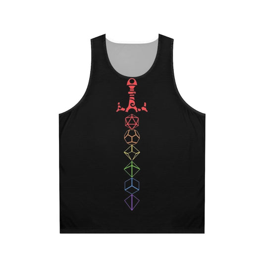 Dice and Sword Tabletop RPG Unisex Pride Tank Top