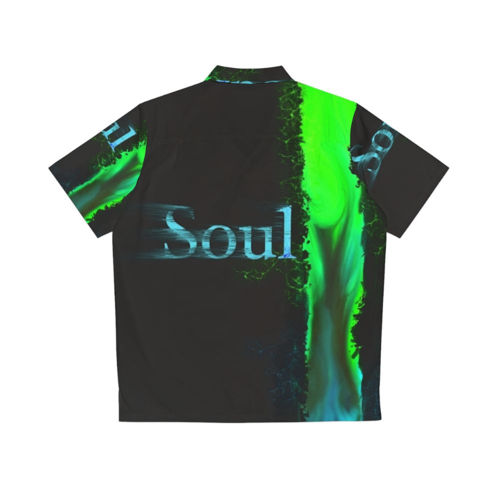 Spiritual Soul Hawaiian Shirt with Twin Flame Design - Back