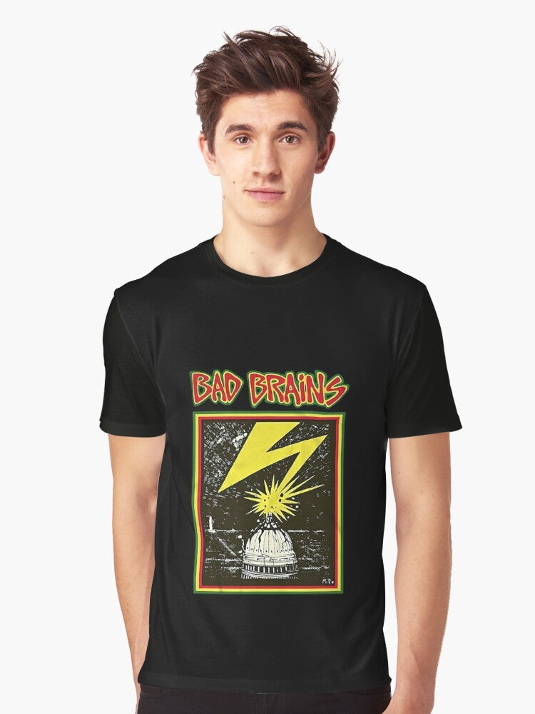 Bad Brains Capitol Graphic T-Shirt featuring vintage punk rock design - Men