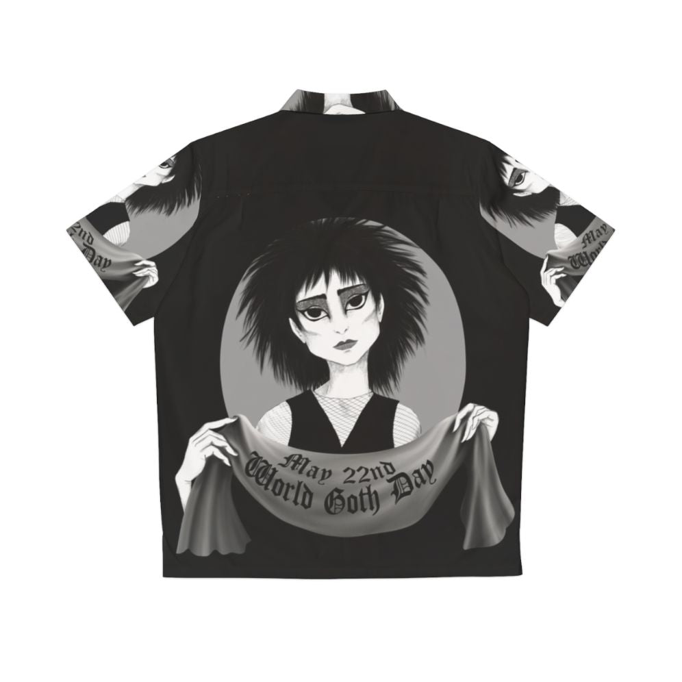 World Goth Day Siouxsie Inspired Gothic Hawaiian Shirt - Back