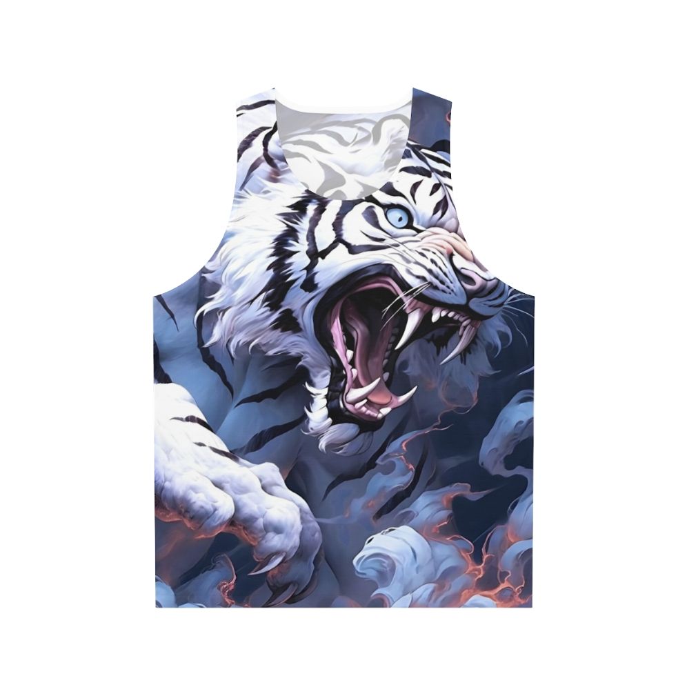 White tiger legendary animal unisex tank top