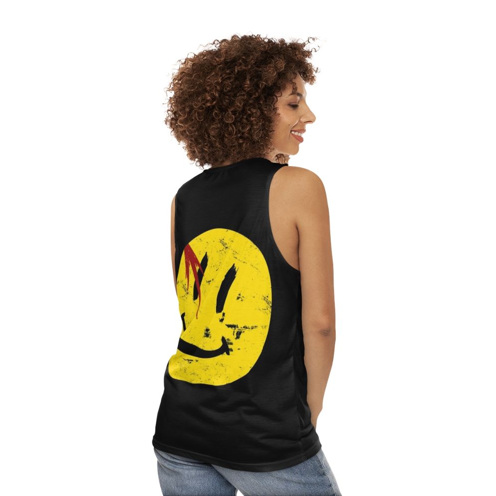 Vintage Watchmen Superhero Unisex Tank Top - women back