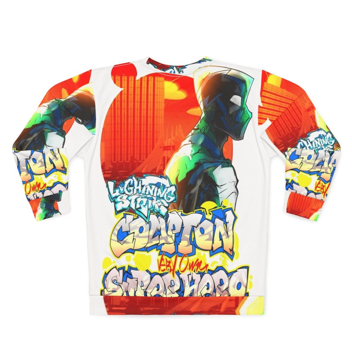 Compton Superhero Lightning Strike Sweatshirt - Back