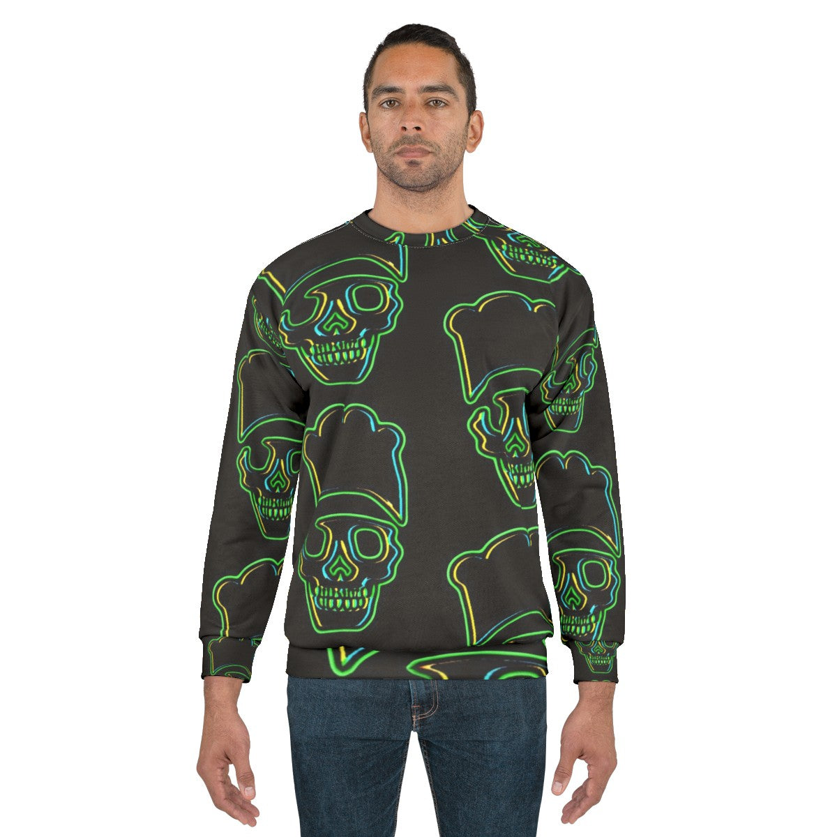 Skull Chef Green Cooking Sweatshirt - men