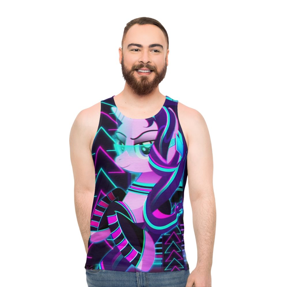 Retro synthwave starlight glimmer unisex tank top - men