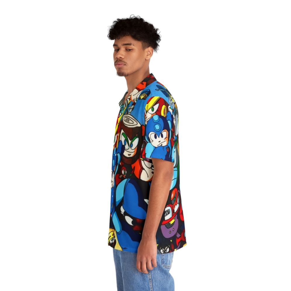 Mega Man 2 Retro Gaming Hawaiian Shirt - People Left