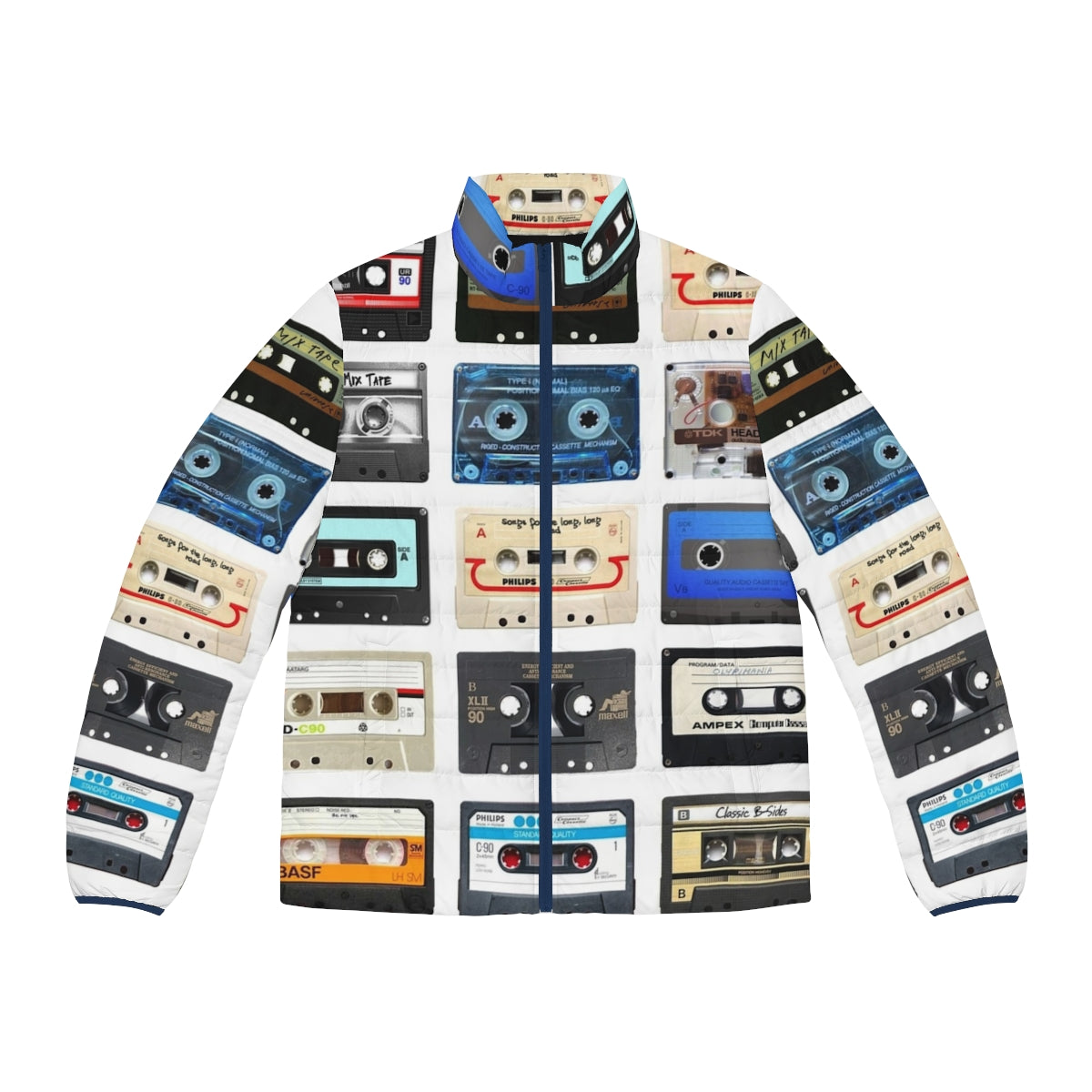 Music Puffer Jacket featuring retro, geeky, and pop culture inspired design